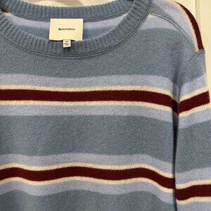 Reformation Cashmere Boyfriend Sweater Blue - Size XS